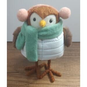 2023 WONDERSHOP Featherly Friends Fabric Bird WAFER White Vest Green Scarf B6
